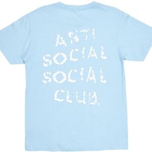 Anti Social Social Club Partly Cloudy Tee 'Blue' Large NWT